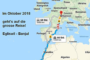 Paul Siegrist, Reise von Egliswil nach Banjul Afrika